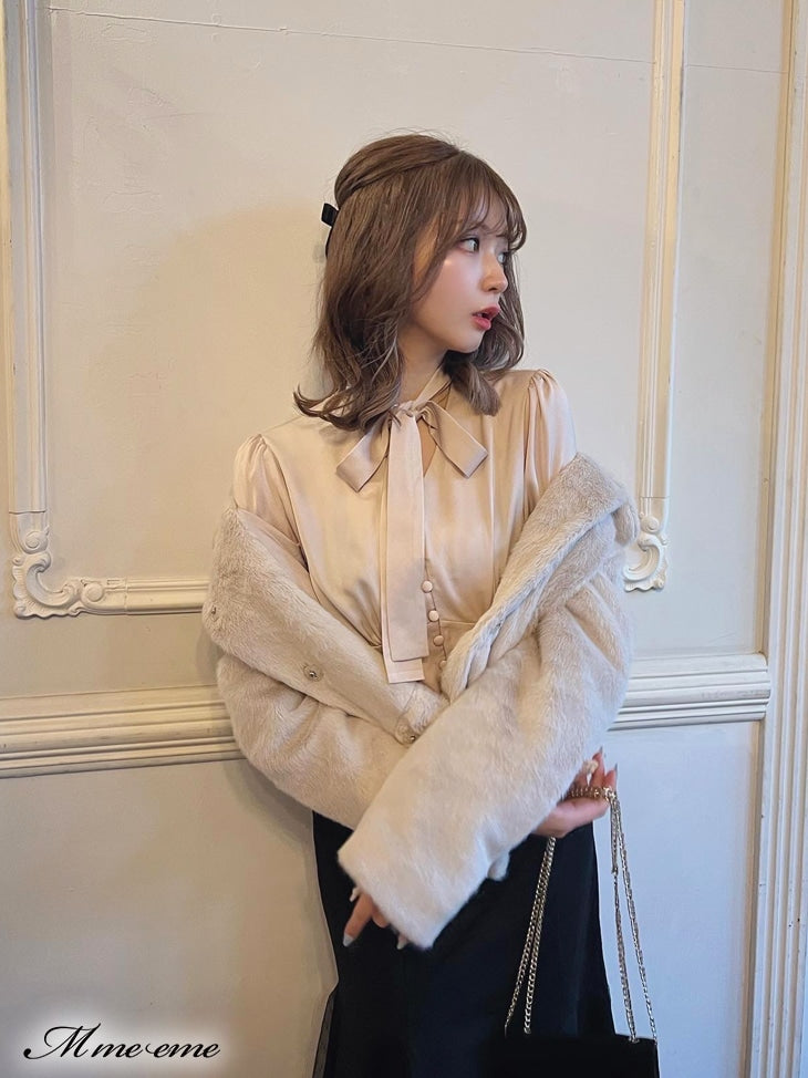 【SALE】Bijou fur coat (eme10286)