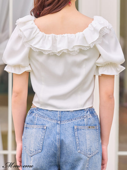 【SALE】Volume ruffle blouse (eme10304)