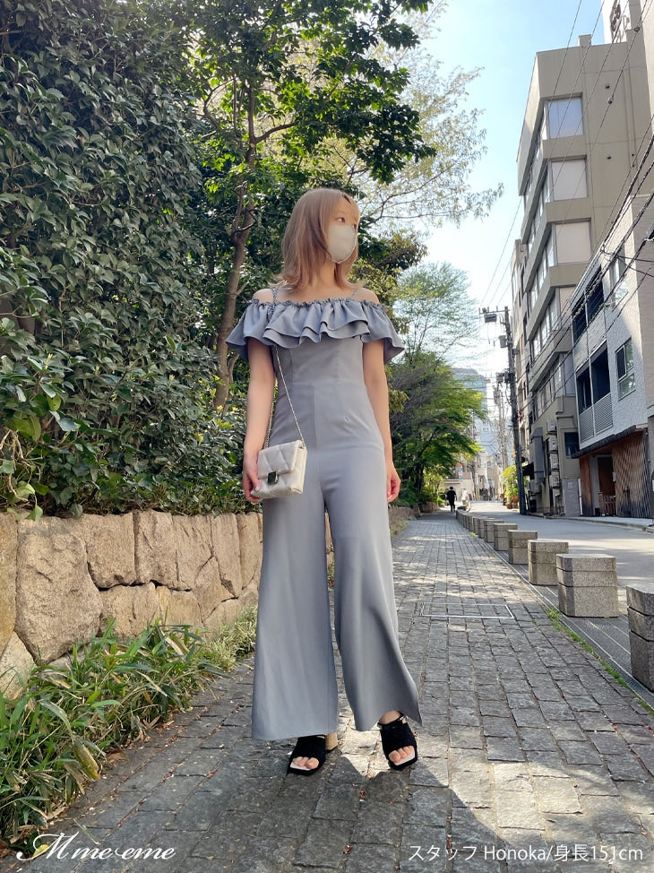 【SALE】Ruffle ribbon combineson (eme10407)