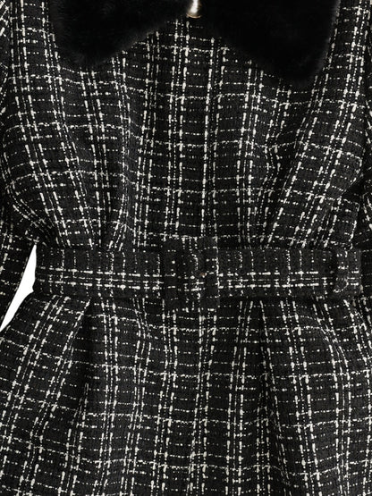 【SALE】Lame tweed fur coat (eme10508)