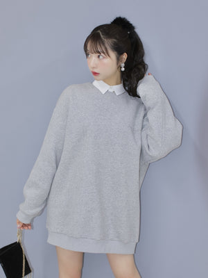 【sale】Back printed sweatshirt dress (eme10336)