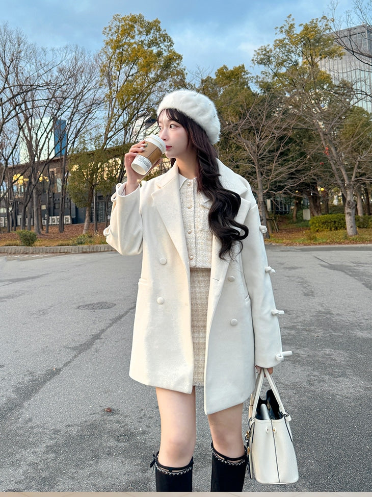 【SALE】Sweet spring tweed jacket (eme10337)