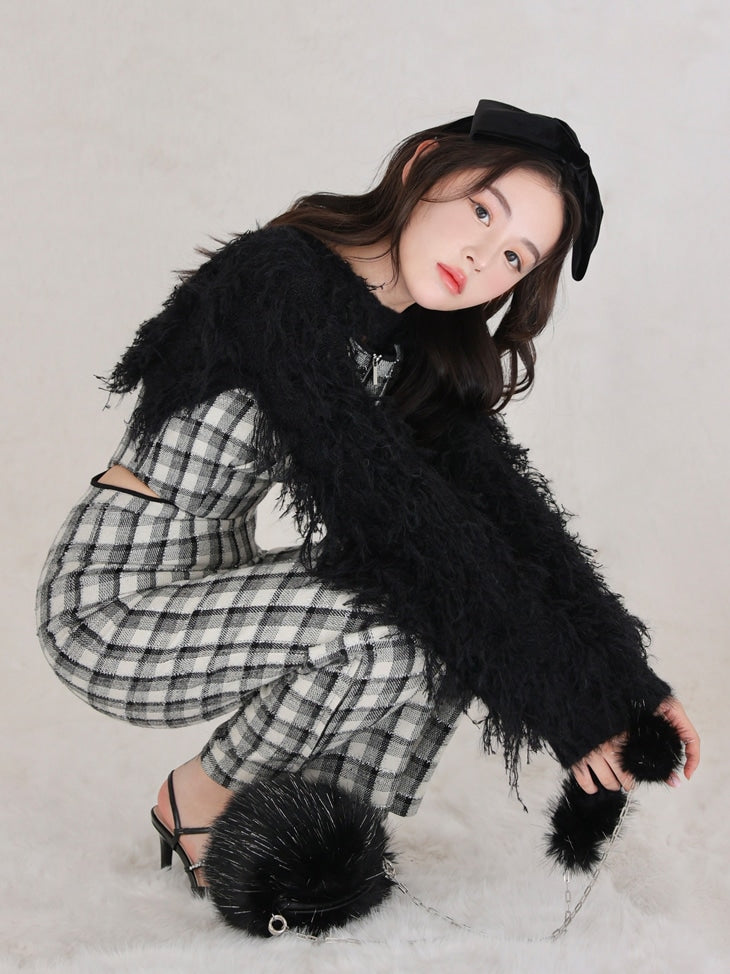 Lame tweed combinaison(eme10521)