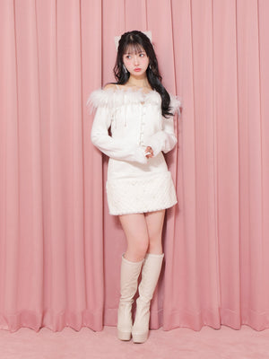 Feather ensemble knit tops(eme10366)