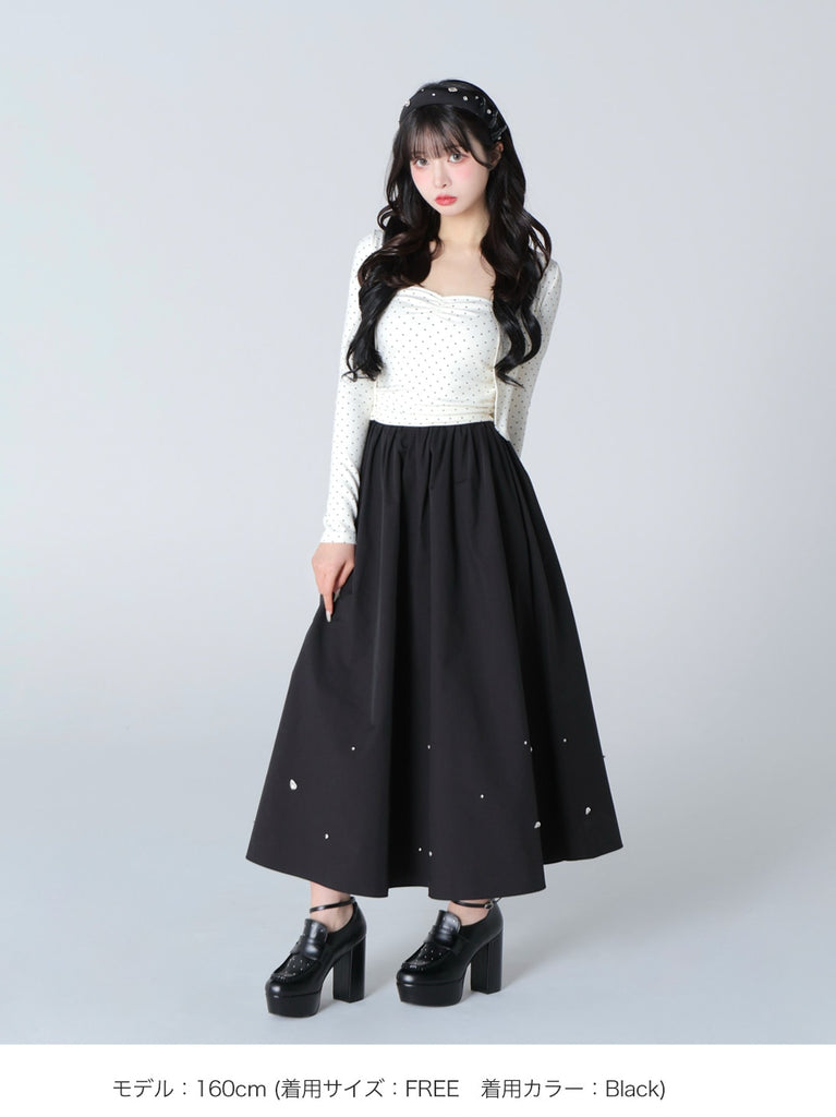 Bijou volume long skirt(eme10471)