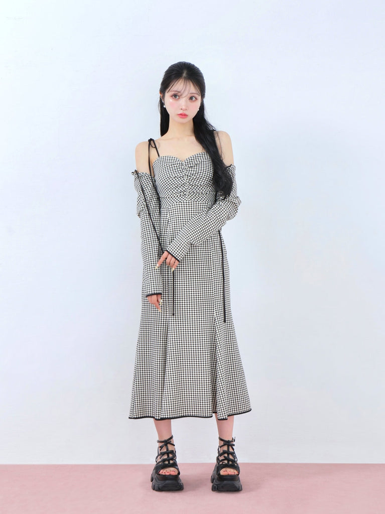 Sheer dot ribbon sport sandal(eme10539)