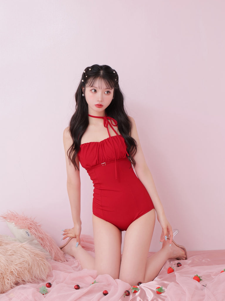 Back ribbon ensemble swimwear(eme10538)