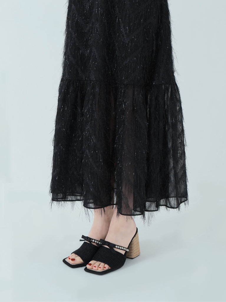 Lame fringe jacquard onepiece(eme10478)