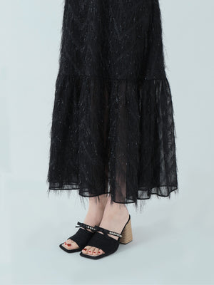 Lame fringe jacquard onepiece(eme10478)