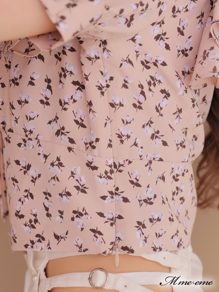 【SALE】Feminine flower print tops (eme10242)