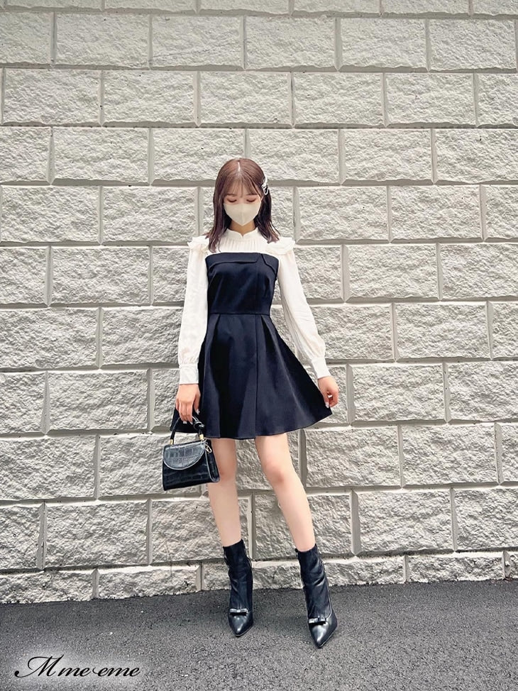 【SALE】Dot tulle short boots (eme10281)