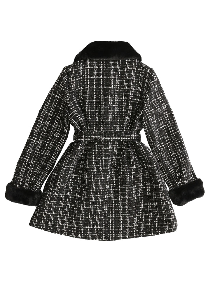 【SALE】Lame tweed fur coat (eme10508)