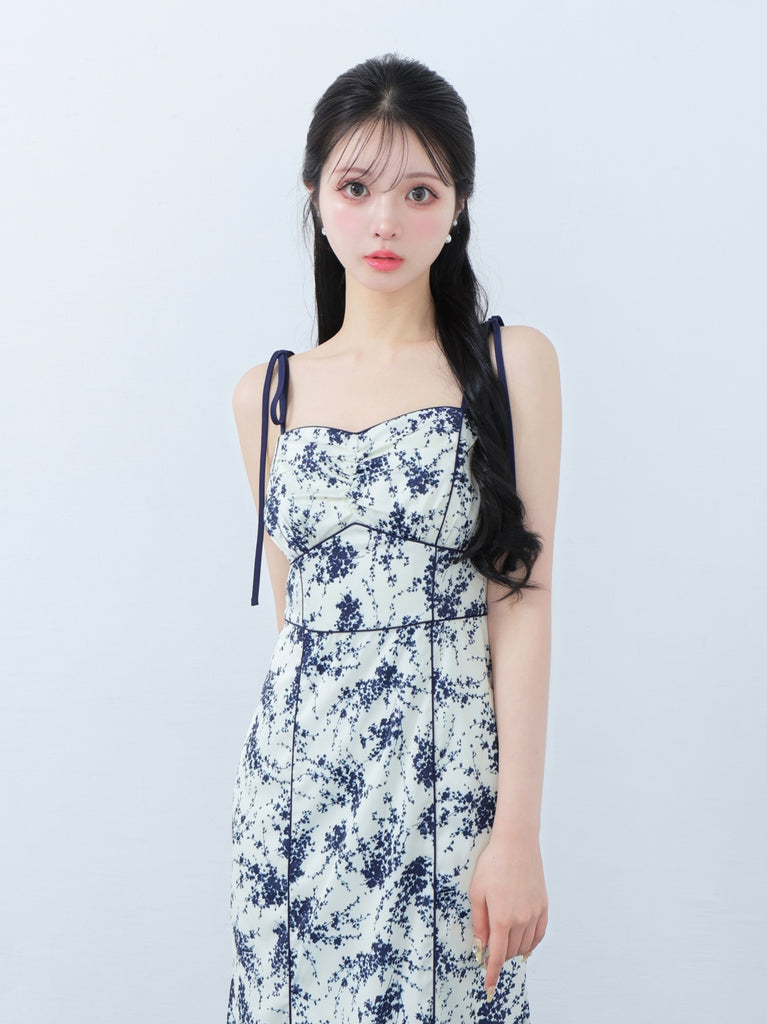 flower print cami onepiece(eme10542)