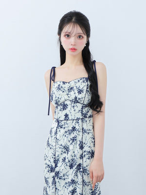 flower print cami onepiece(eme10542)