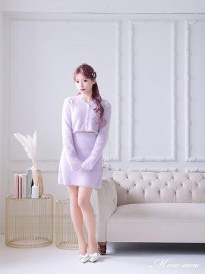 【SALE】Sequin shaggy knit skirt(eme10216)