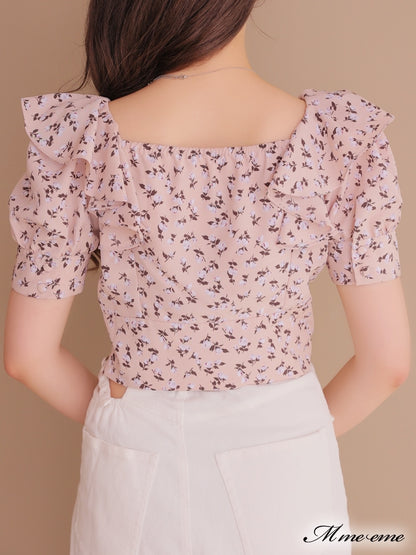 【SALE】Feminine flower print tops (eme10242)