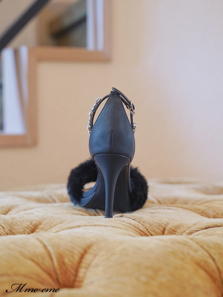 【SALE】Bijou fur sandals (eme10413)