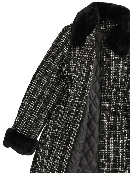 【SALE】Lame tweed fur coat (eme10508)