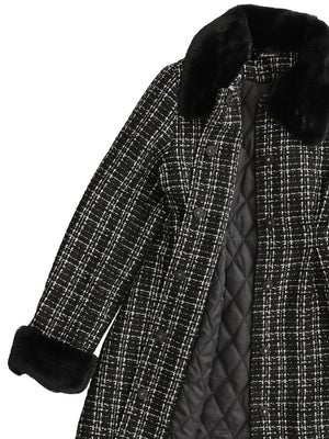 【SALE】Lame tweed fur coat (eme10508)