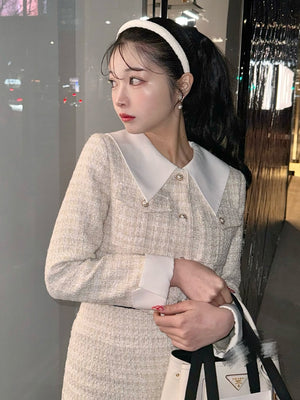 【SALE】Sweet spring tweed jacket (eme10337)