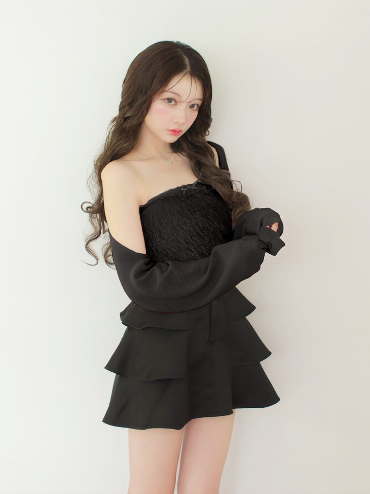 Feather like ensemble tops (eme10442)