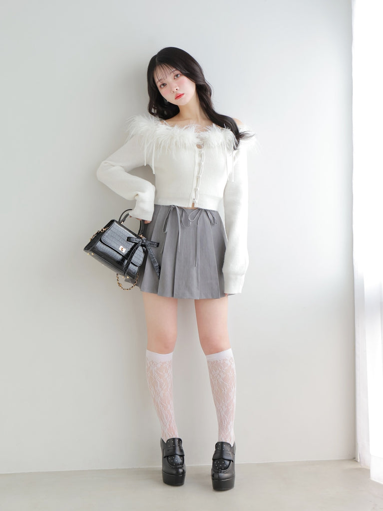 Feather ensemble knit tops(eme10366)
