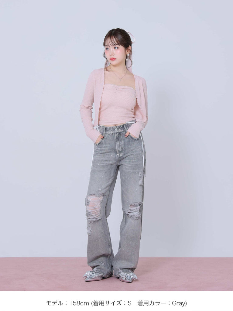 モデル：158cm（着用サイズ：S／着用カラー：Gray）