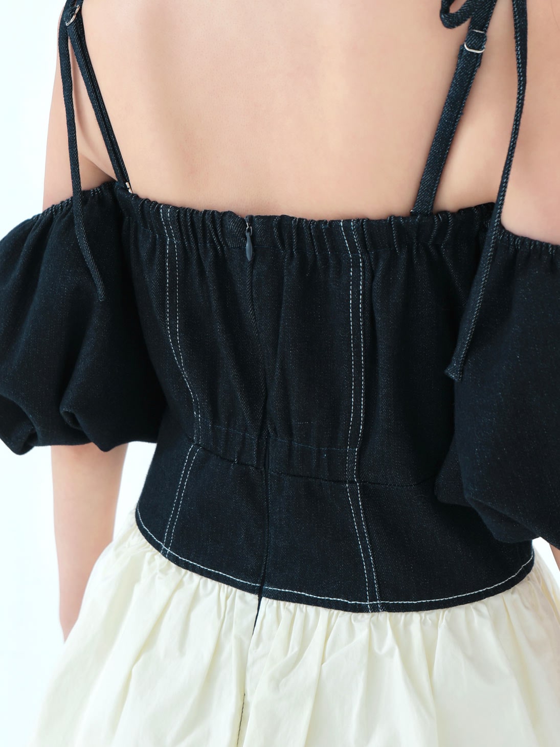 denim docking tiered one piece(eme10389) – M me eme