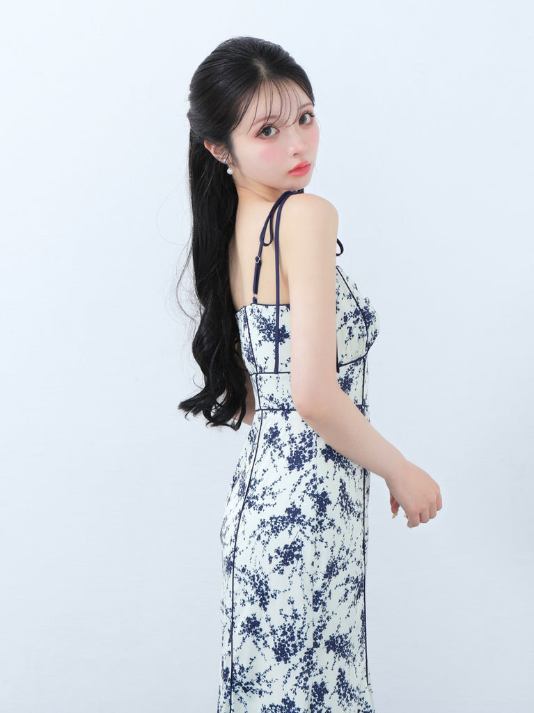 flower print cami onepiece(eme10542)