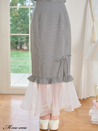 【SALE】Organza mermaid skirt (eme10410)