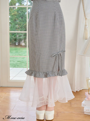 【SALE】Organza mermaid skirt (eme10410)