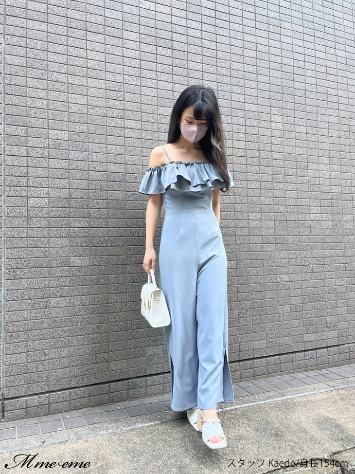 【SALE】Ruffle ribbon combineson (eme10407)