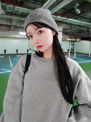 【sale】Back printed sweatshirt dress (eme10336)