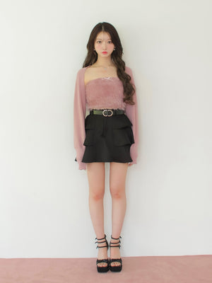 Feather like ensemble tops (eme10442)