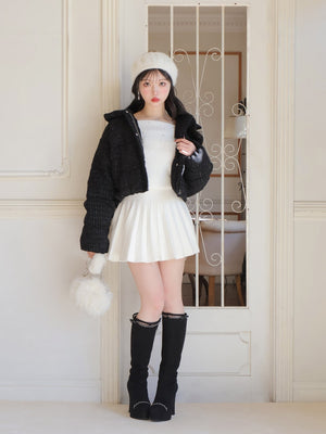 2way fake fur round bag(eme10472)