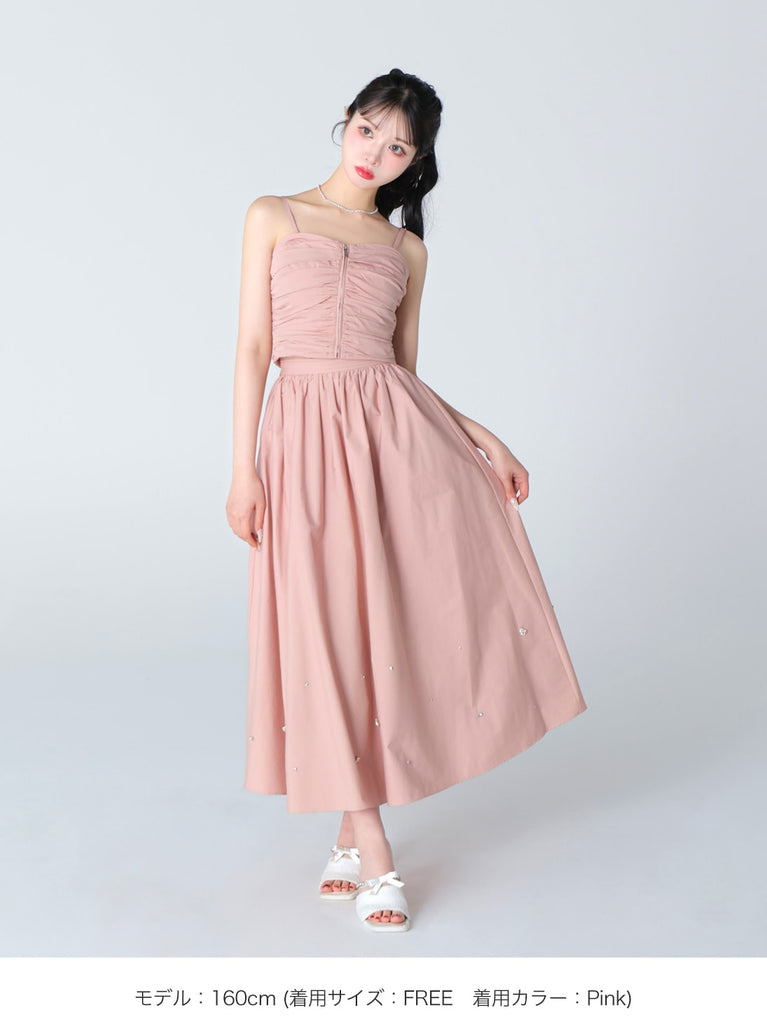 Back ribbon camisole tops(eme10470)