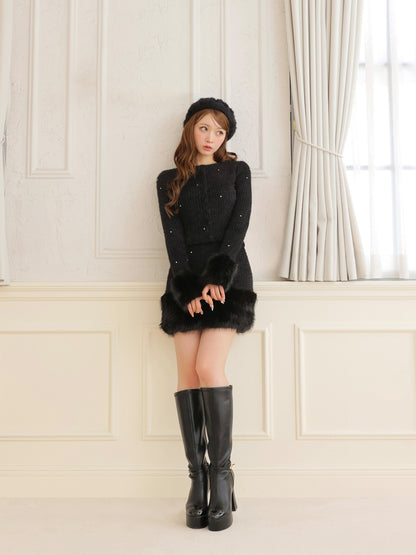 【Pre Order】Etoile ribbon beret(eme10833)