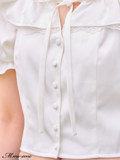 【SALE】Volume ruffle blouse (eme10304)