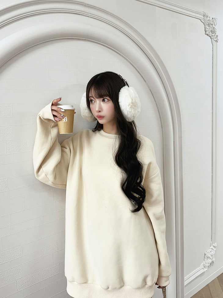 【sale】Back printed sweatshirt dress (eme10336)