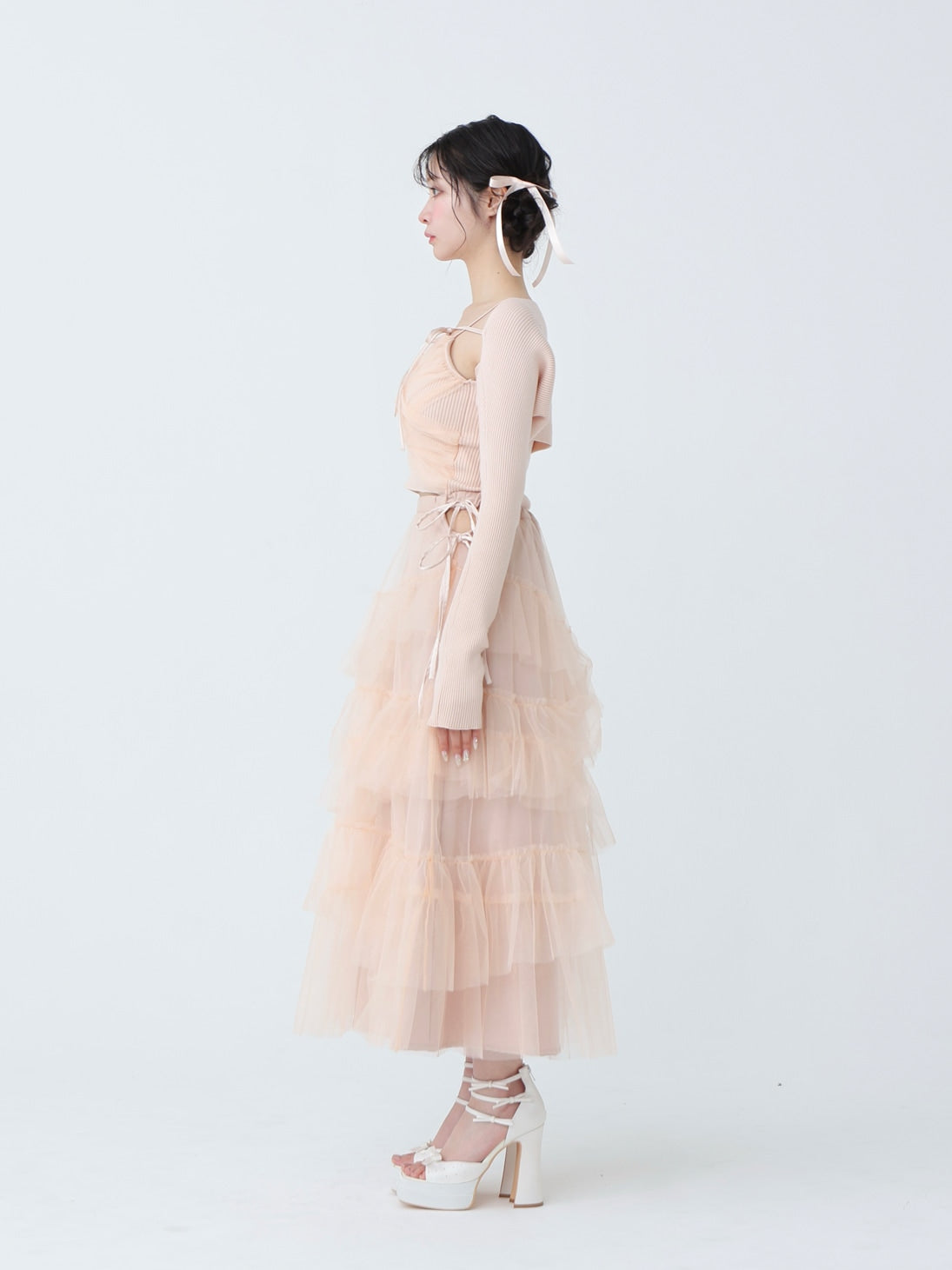 model：160cm　(size：F　color：Pink)