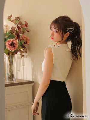 【SALE】Maid-like sleeveless knit (eme10232)