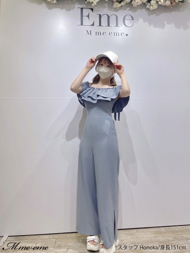 【SALE】Ruffle ribbon combineson (eme10407)