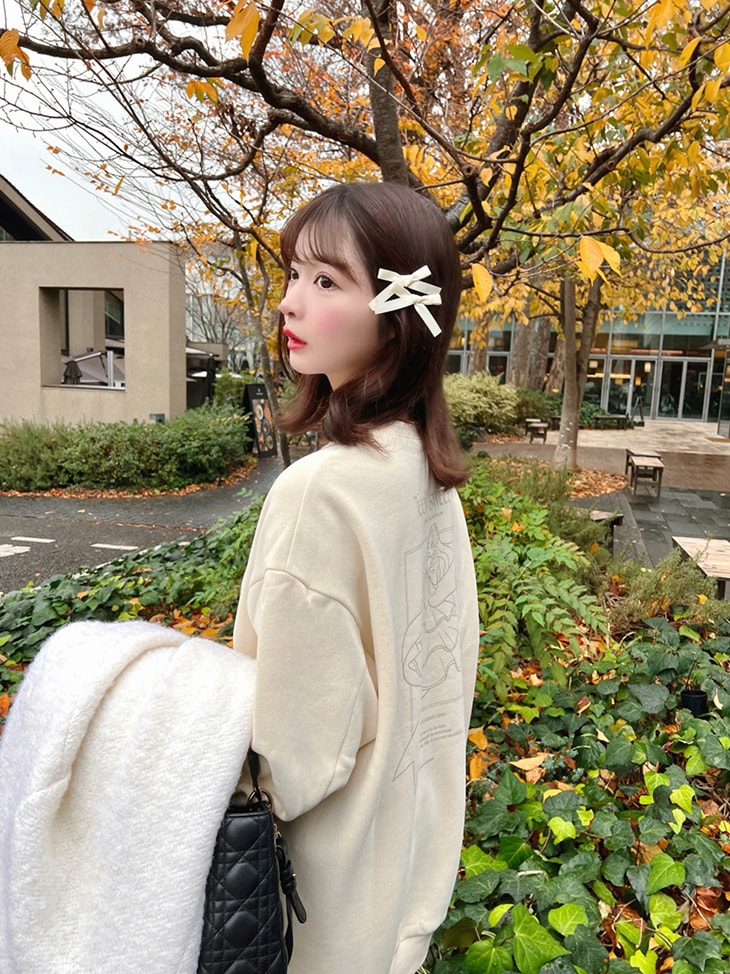 【sale】Back printed sweatshirt dress (eme10336)