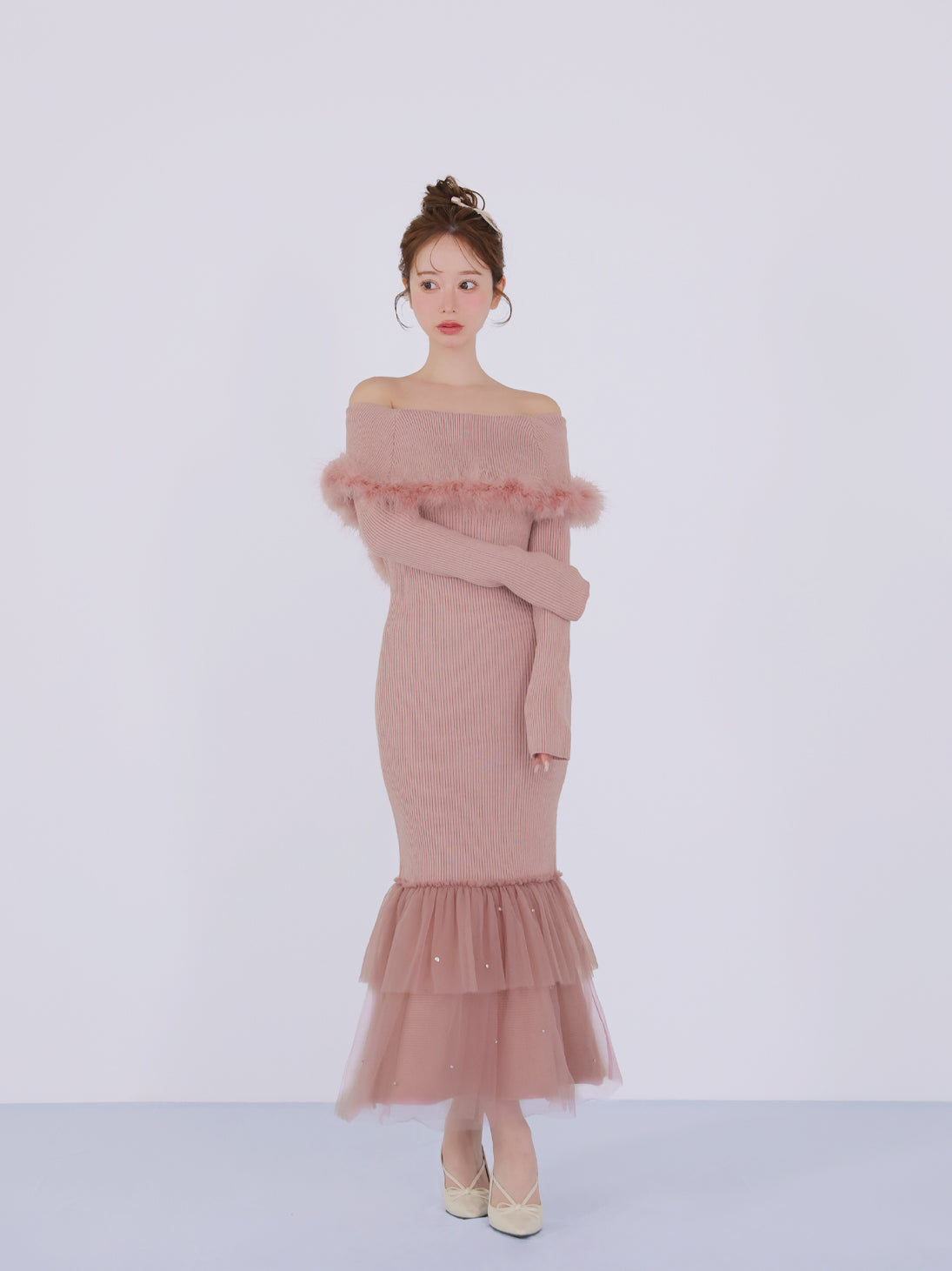 model：162cm　(size：F　color： Pink)