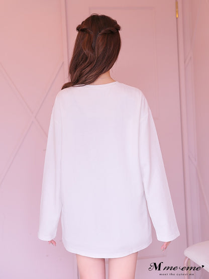 【SALE】Cutest embroidery ron t(eme10102)