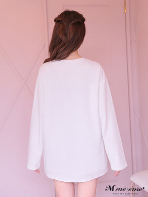 【SALE】Cutest embroidery ron t(eme10102)