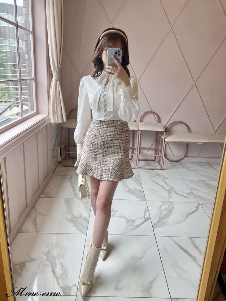 【SALE】Dot tulle short boots (eme10281)