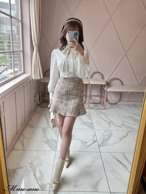 【SALE】Dot tulle short boots (eme10281)