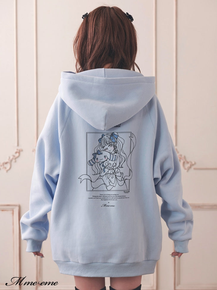 【sale】 Cinnamoroll&m me eme original illustration hoodie (eme10287)