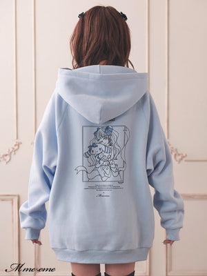 【sale】 Cinnamoroll&m me eme original illustration hoodie (eme10287)